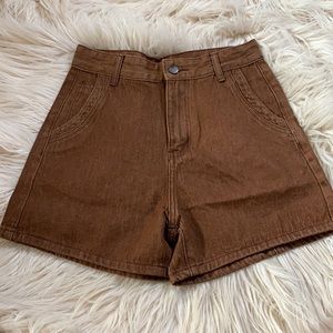 Light brown denim shorts!